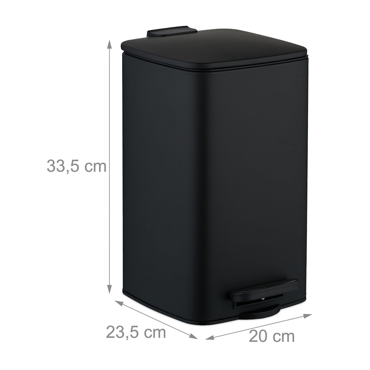 Square Pedal Bin 8L with Soft-Close Lid
