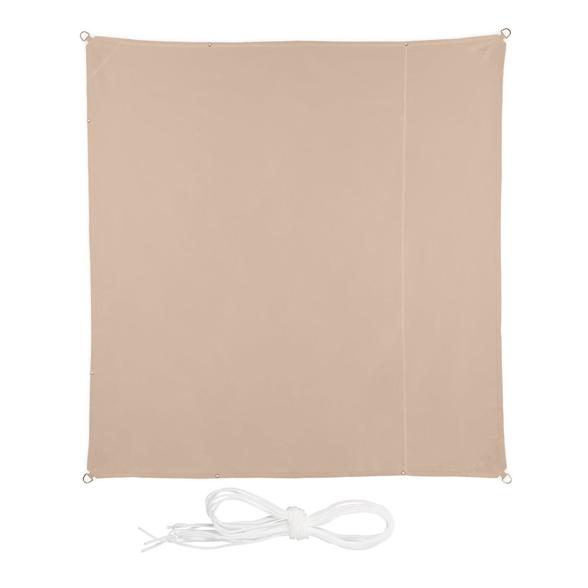 Square Sun Shade Sail, Beige – UV-Resistant Polyester