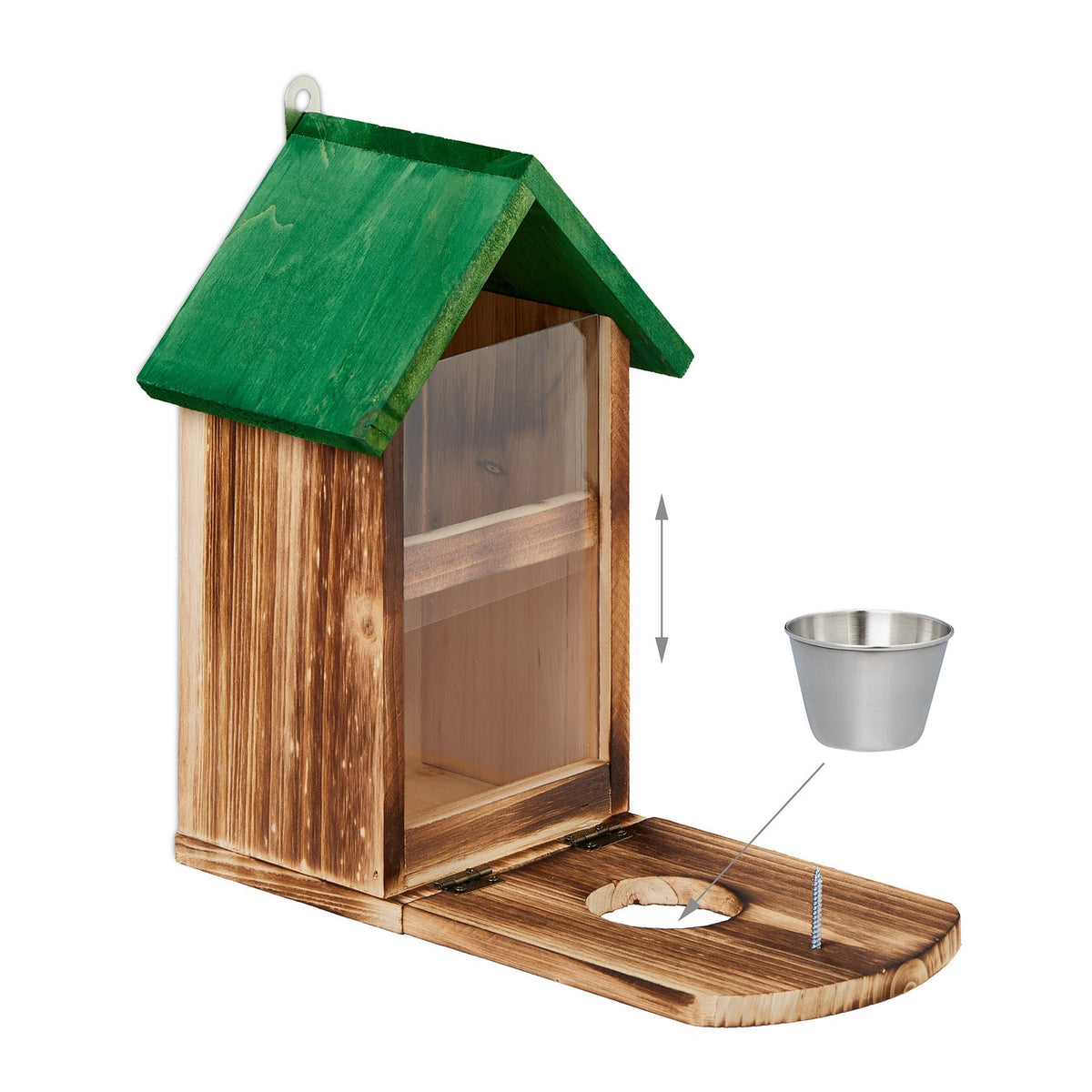 Squirrel Feeder with Corn Cob Holder and Water Bowl