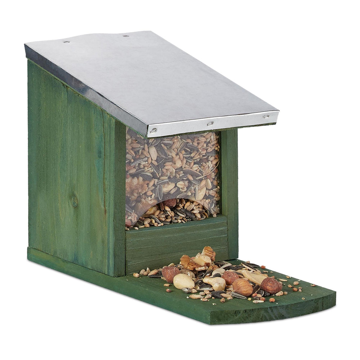 Squirrel feeder Metal roof