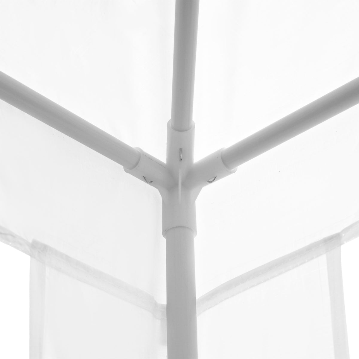 Stable Party Tent 2.7X2.7M Click System Pe Tarpaulin Steel Frame White