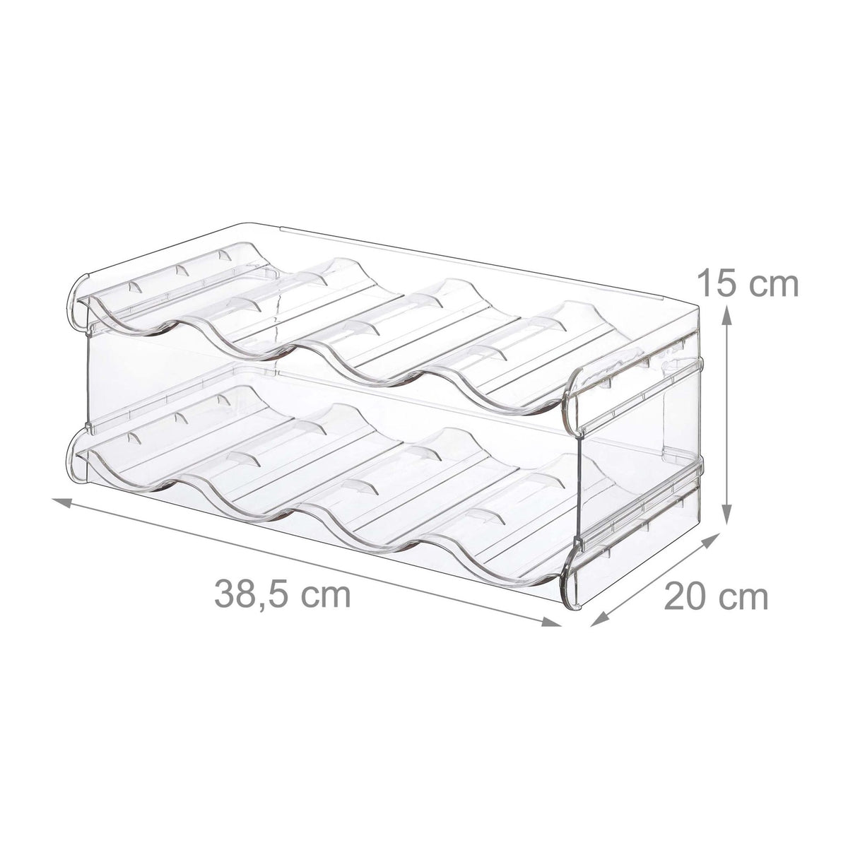 Stackable Bottle Rack – Modular, Expandable, Transparent