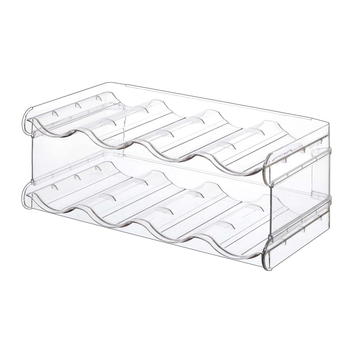 Stackable Bottle Rack – Modular, Expandable, Transparent