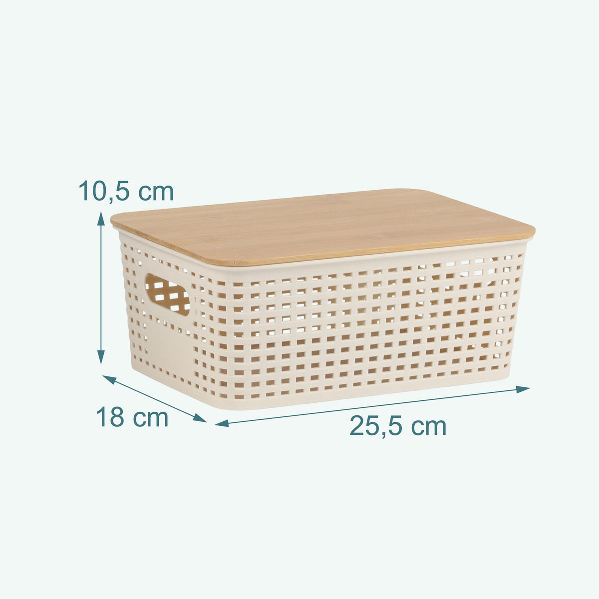 Stackable Storage Box Set with Bamboo Lid