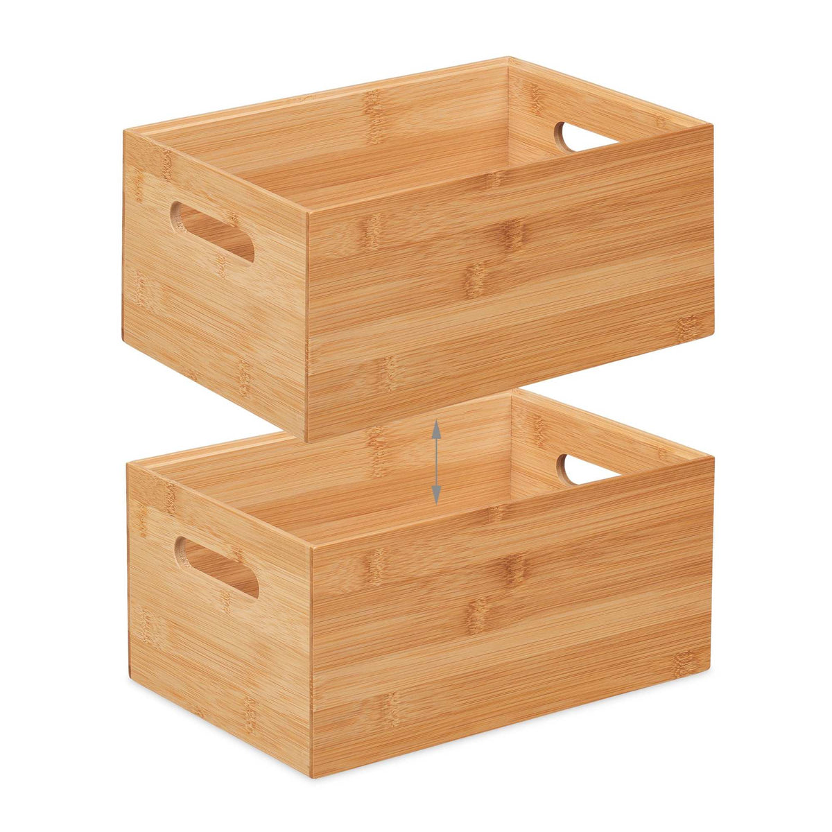 Stackable bamboo storage box