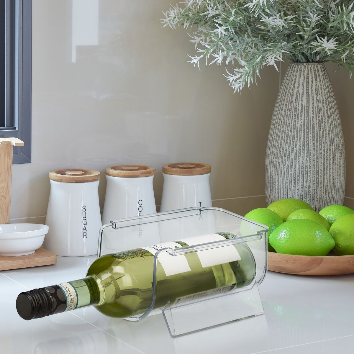Stackable bottle rack for refrigerator