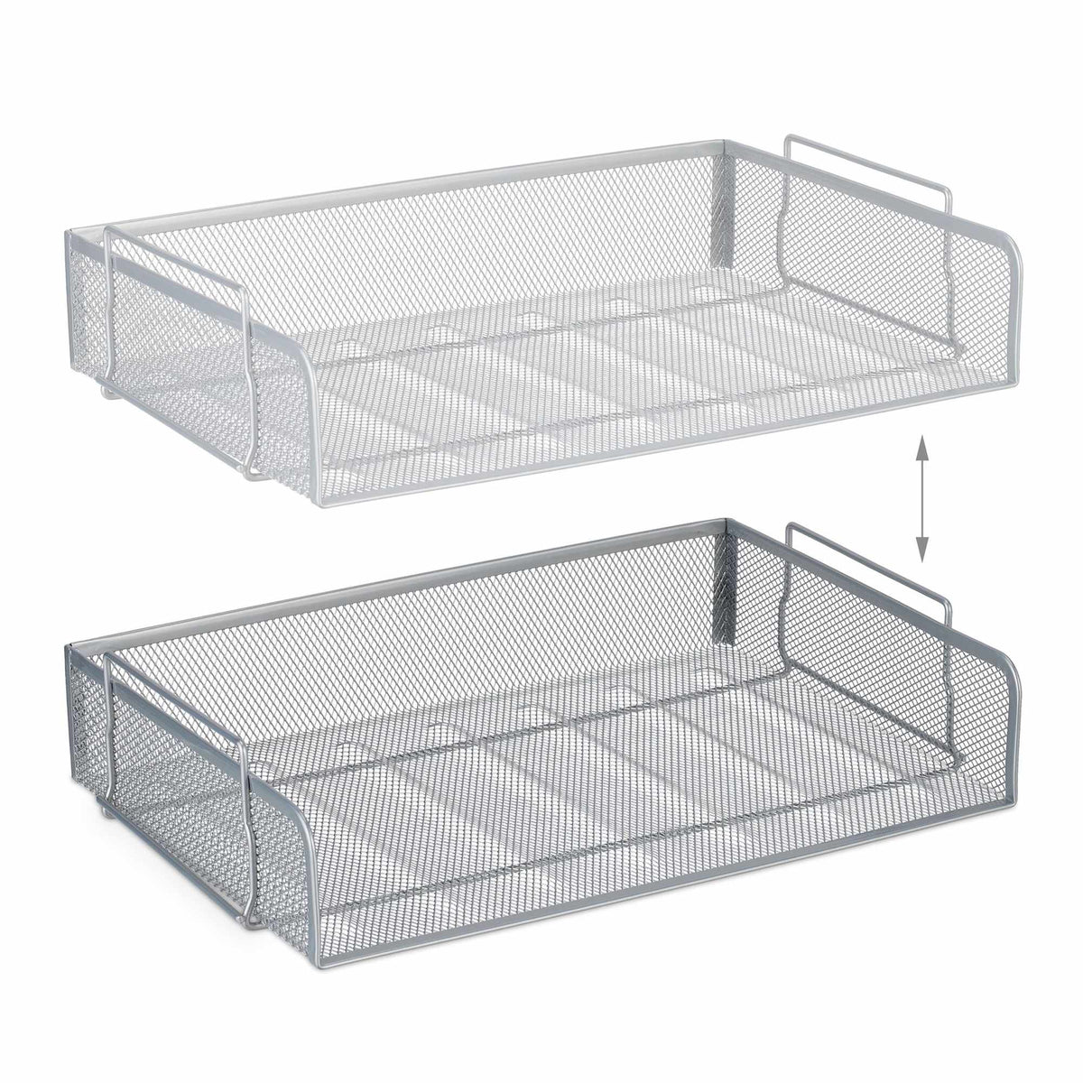 Stackable metal document tray