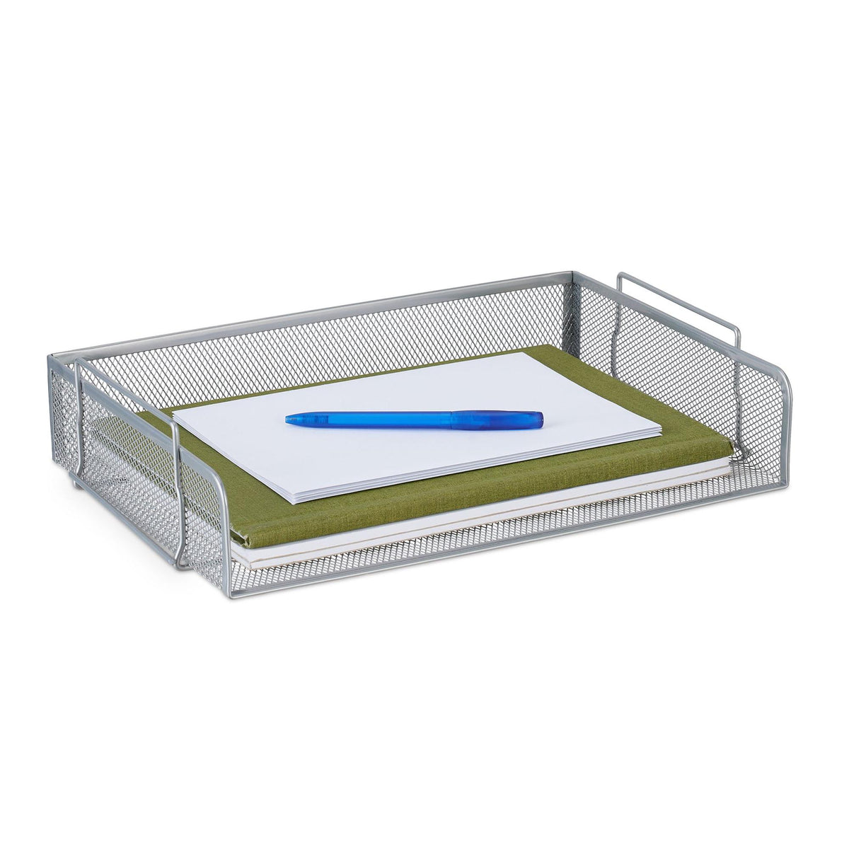 Stackable metal document tray