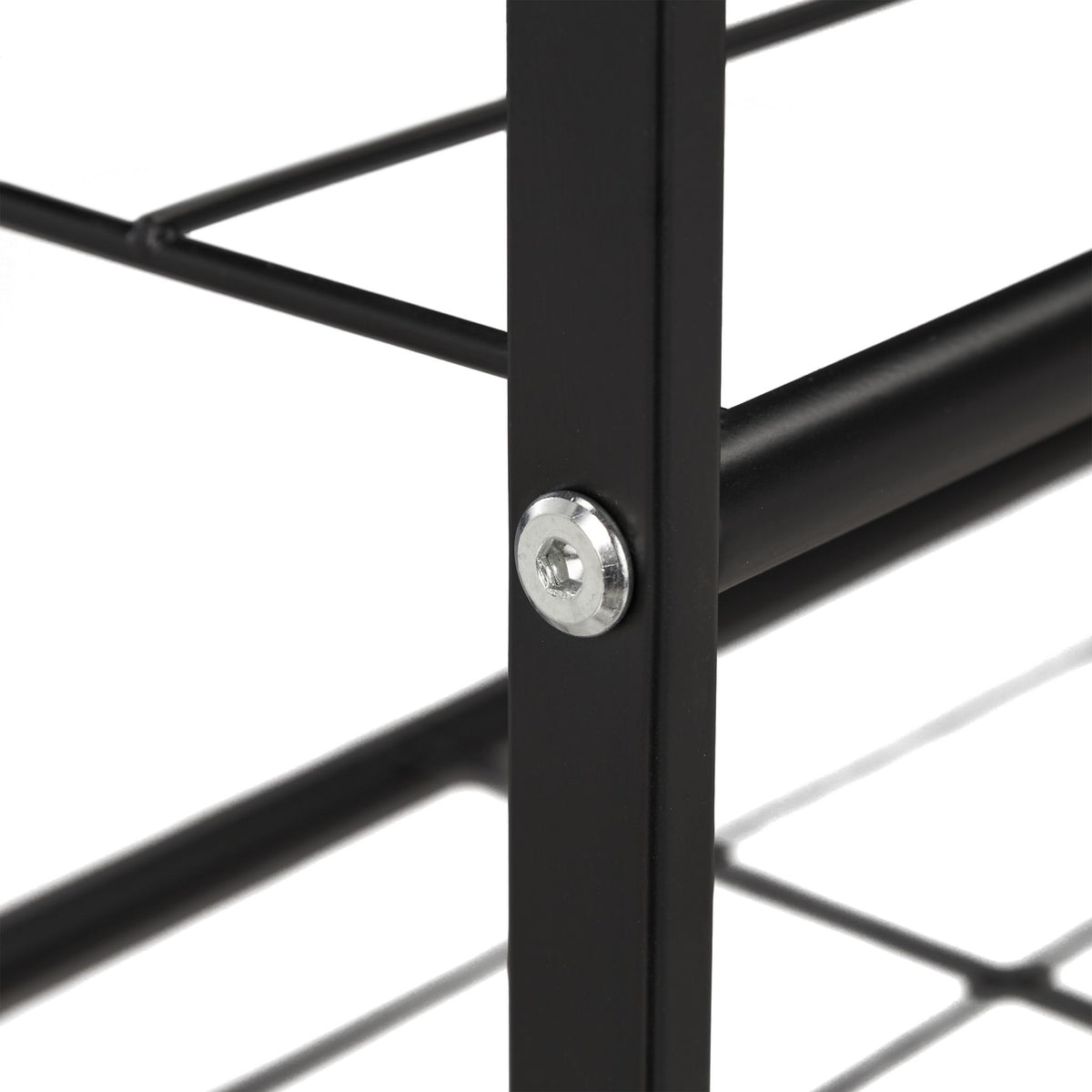 Stackable shoe shelf in metal