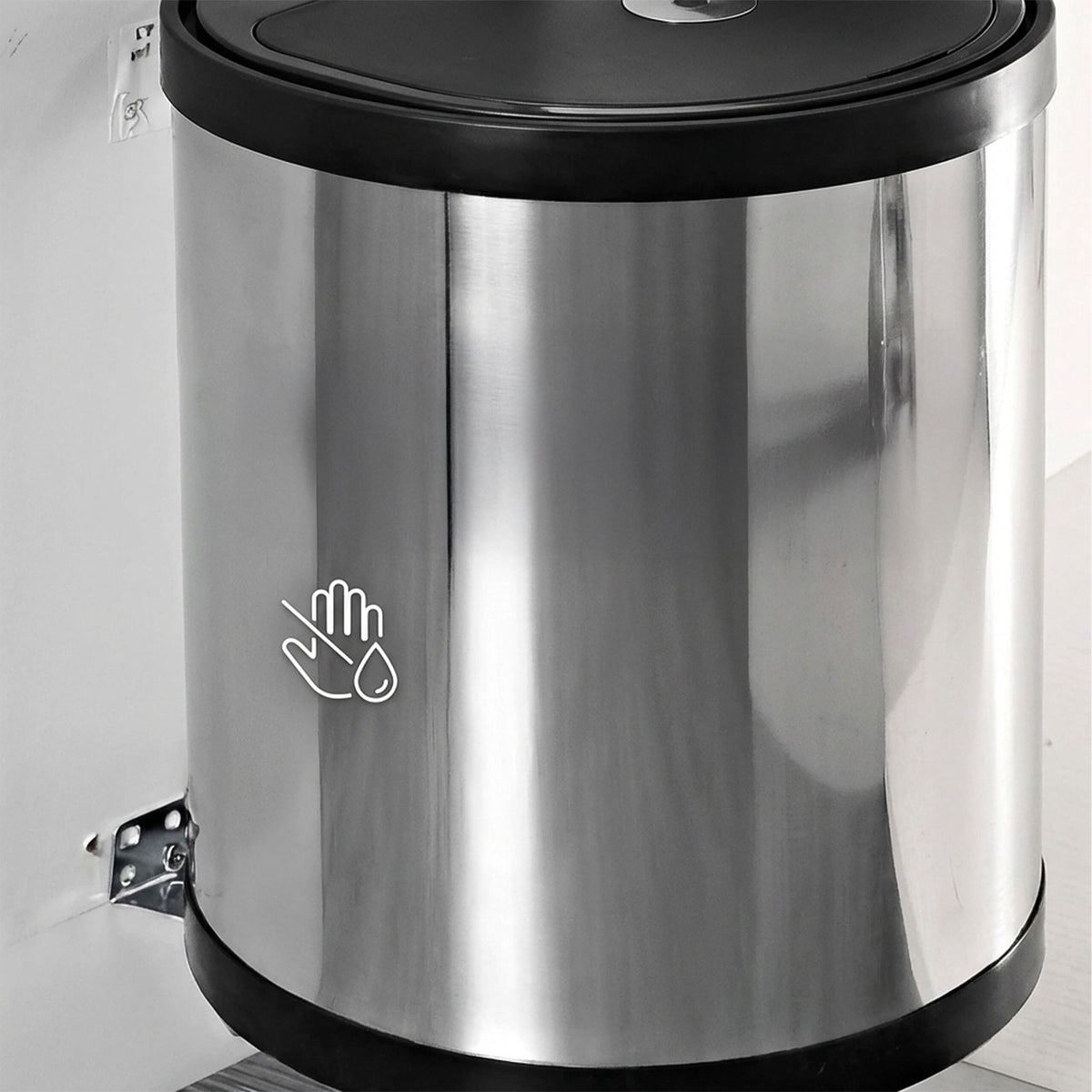 Stainless Steel Built-In Swing-Lid Kitchen Bin