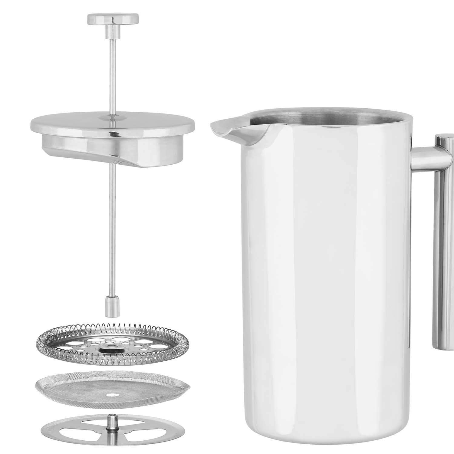 Stainless Steel Coffee Press, 1 Liter Capacity