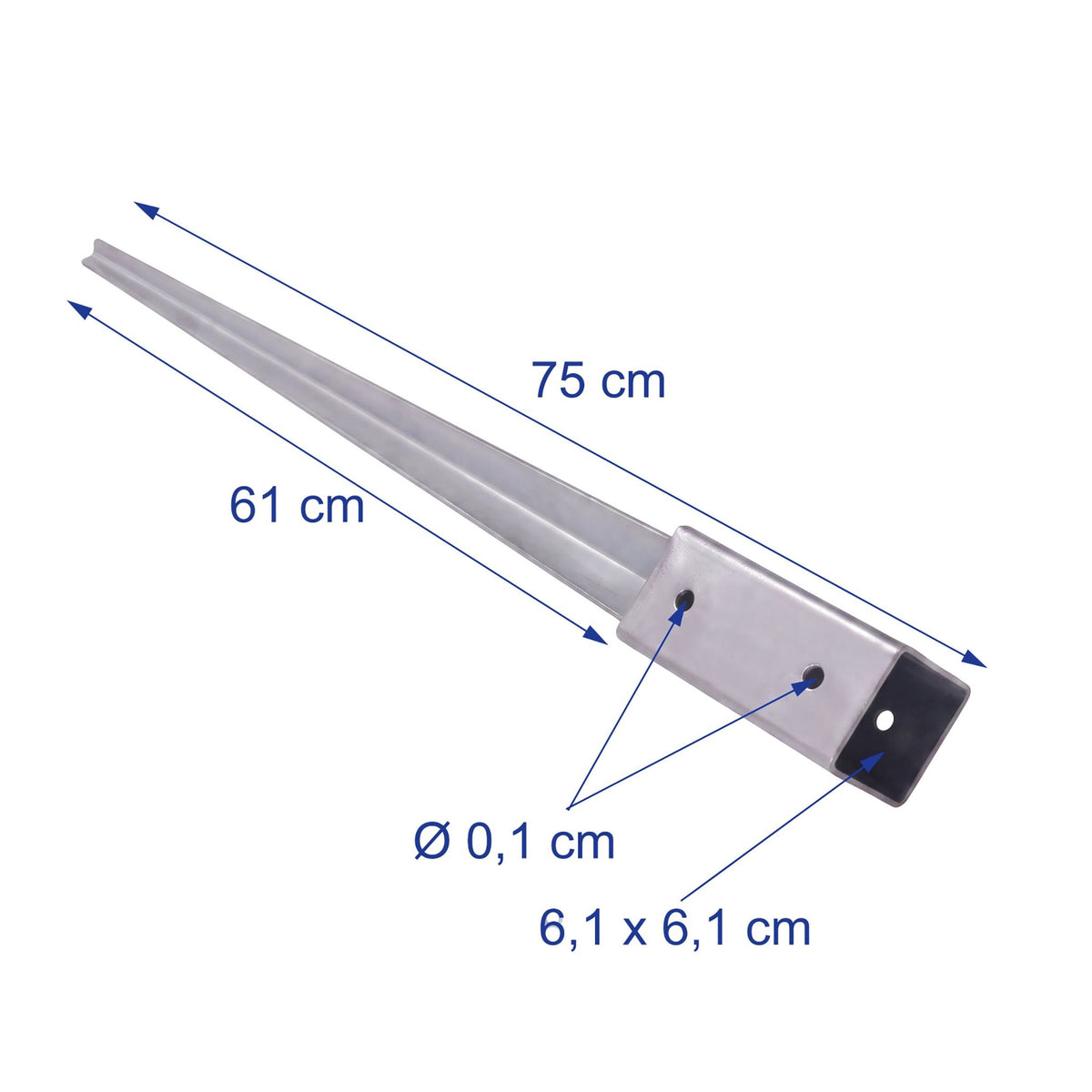 Stainless Steel Drive-In Post Anchors, 4 Pack, 750mm