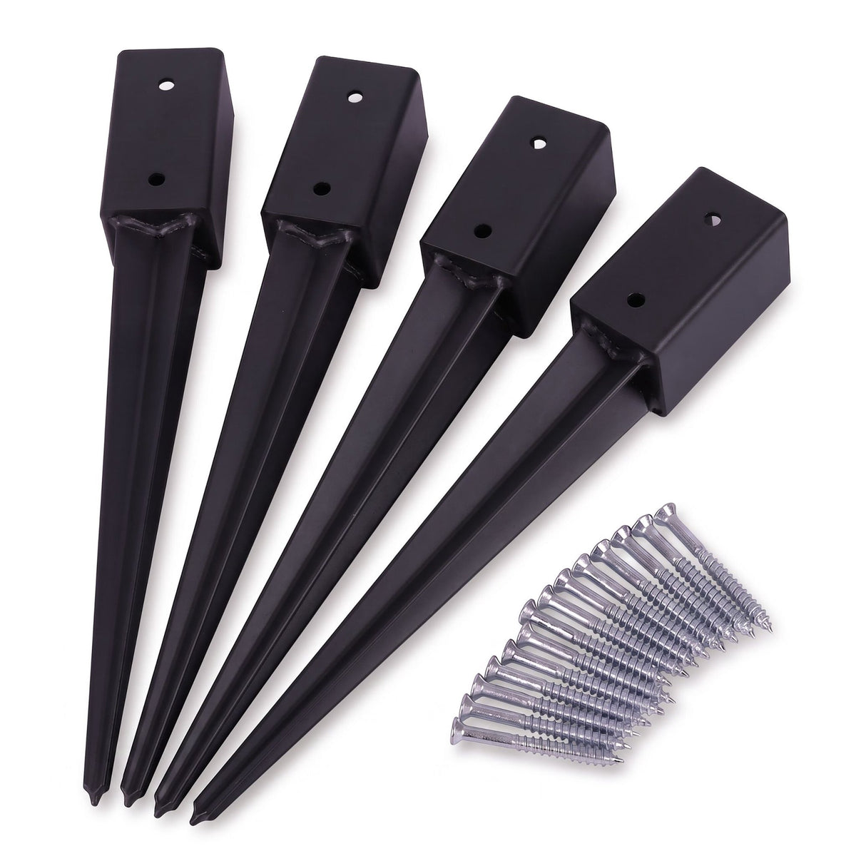 Stainless Steel Drive-In Post Anchors, Set of 4, 750mm