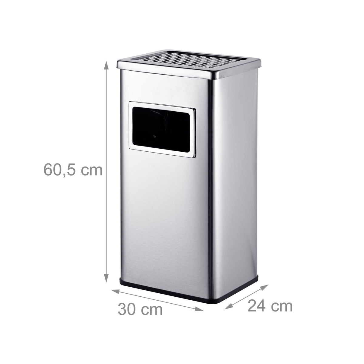 Stainless Steel Freestanding Ashtray with Bin