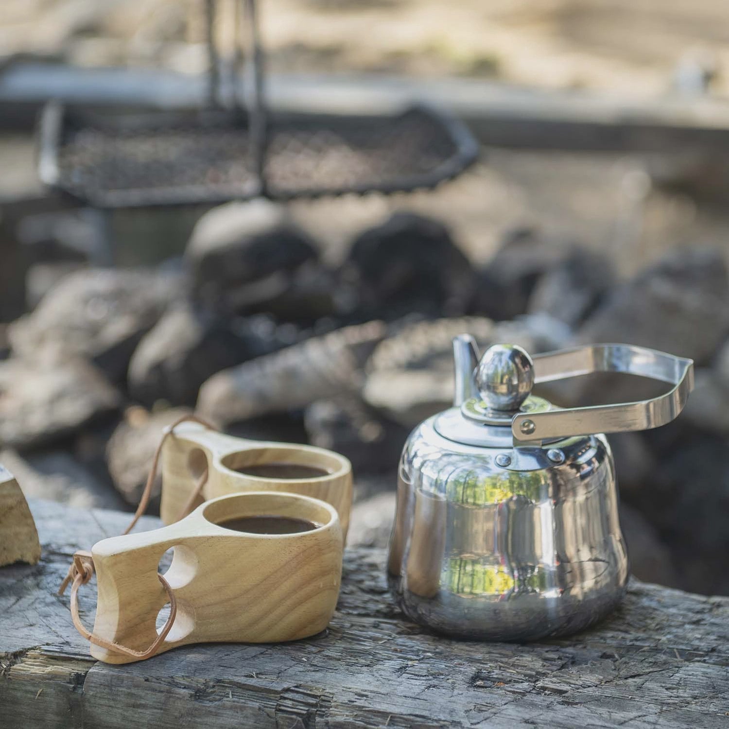 Stainless Steel Kettle, 1L, Camping & Home Use