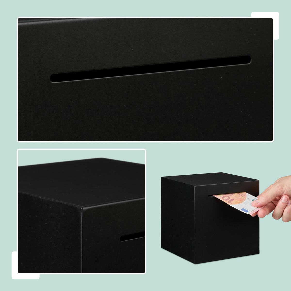 Stainless Steel Money Box – Secure, Non-Opening Design
