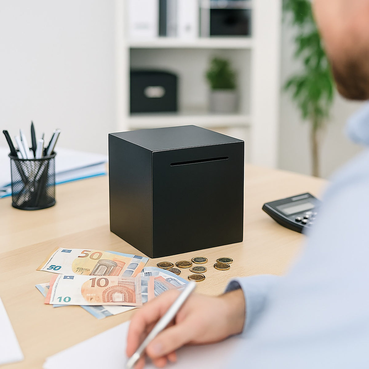 Stainless Steel Money Box – Secure, Non-Opening Design