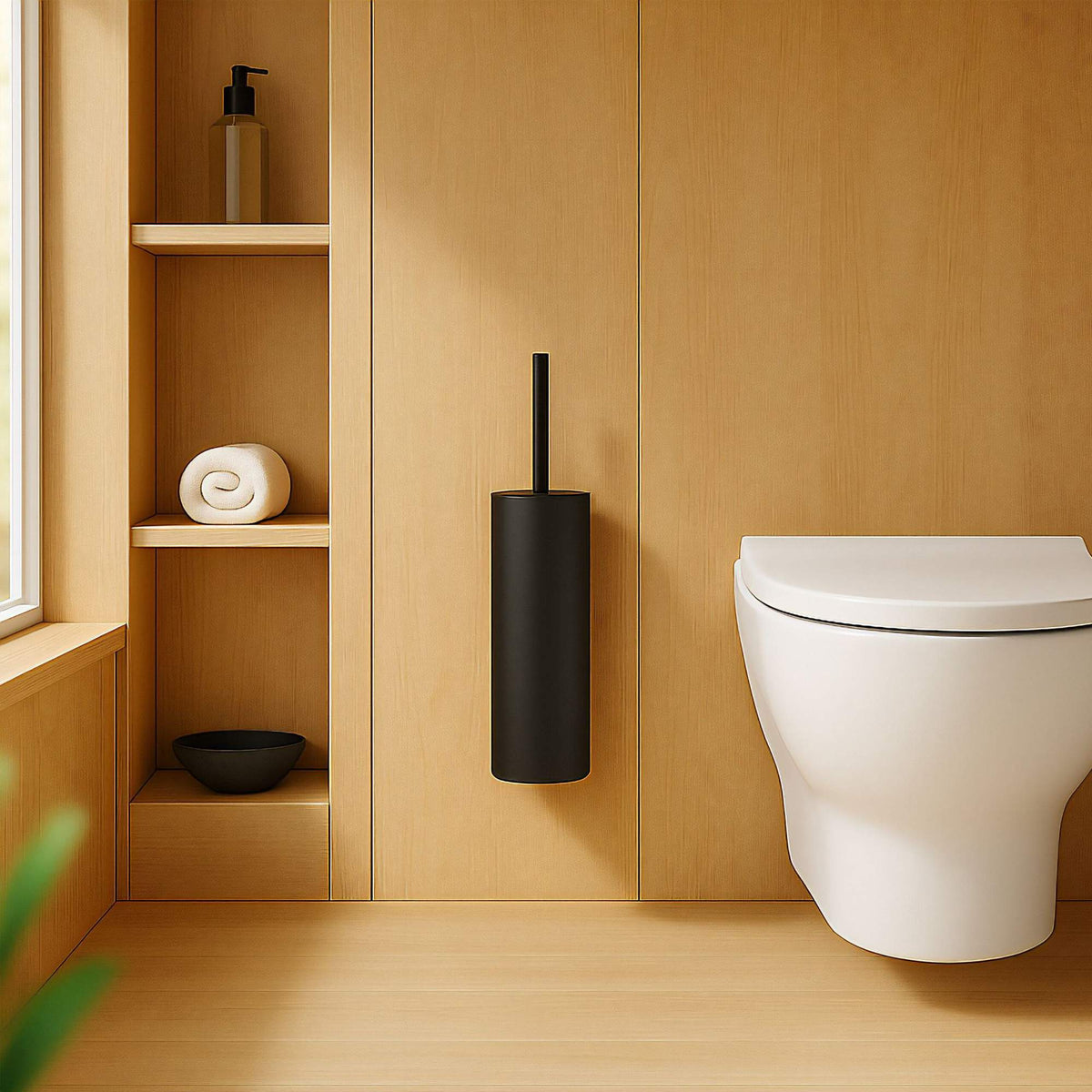 Stainless Steel Toilet Brush Set with Wall Mount