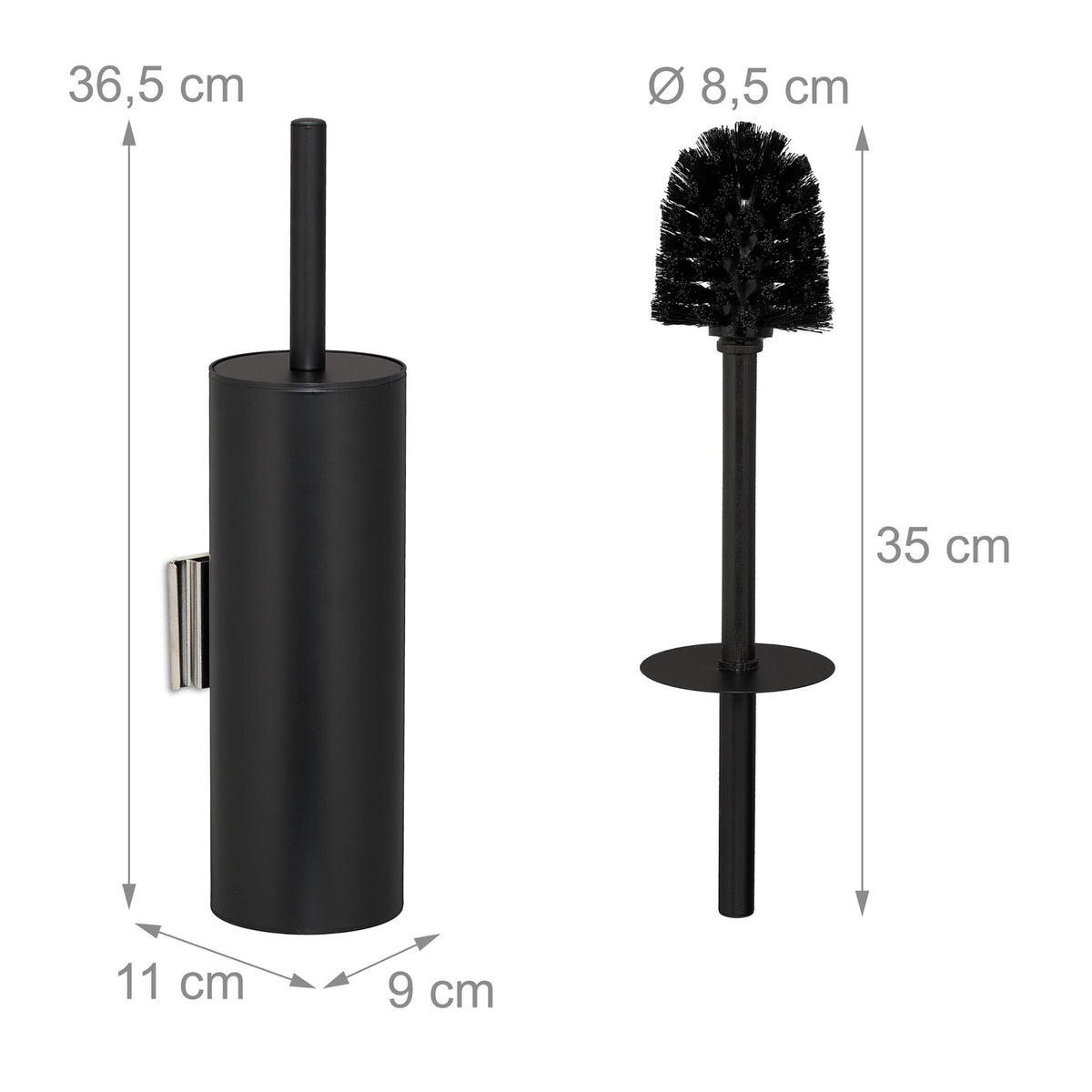Stainless Steel Toilet Brush Set with Wall Mount