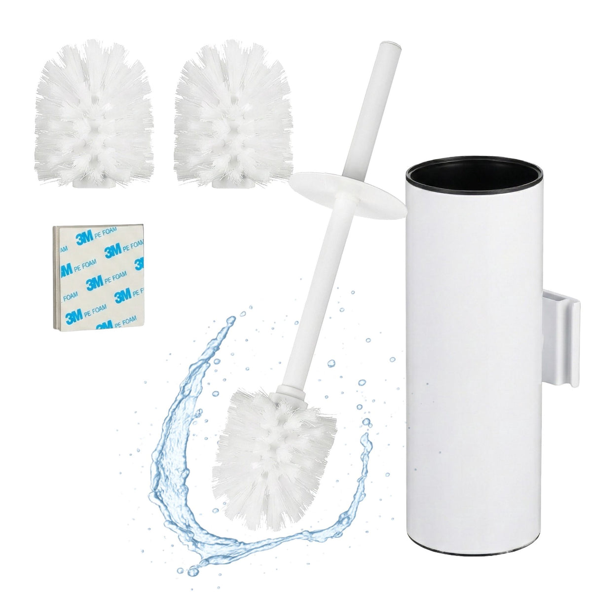 Stainless Steel Toilet Brush Set with Wall Mount