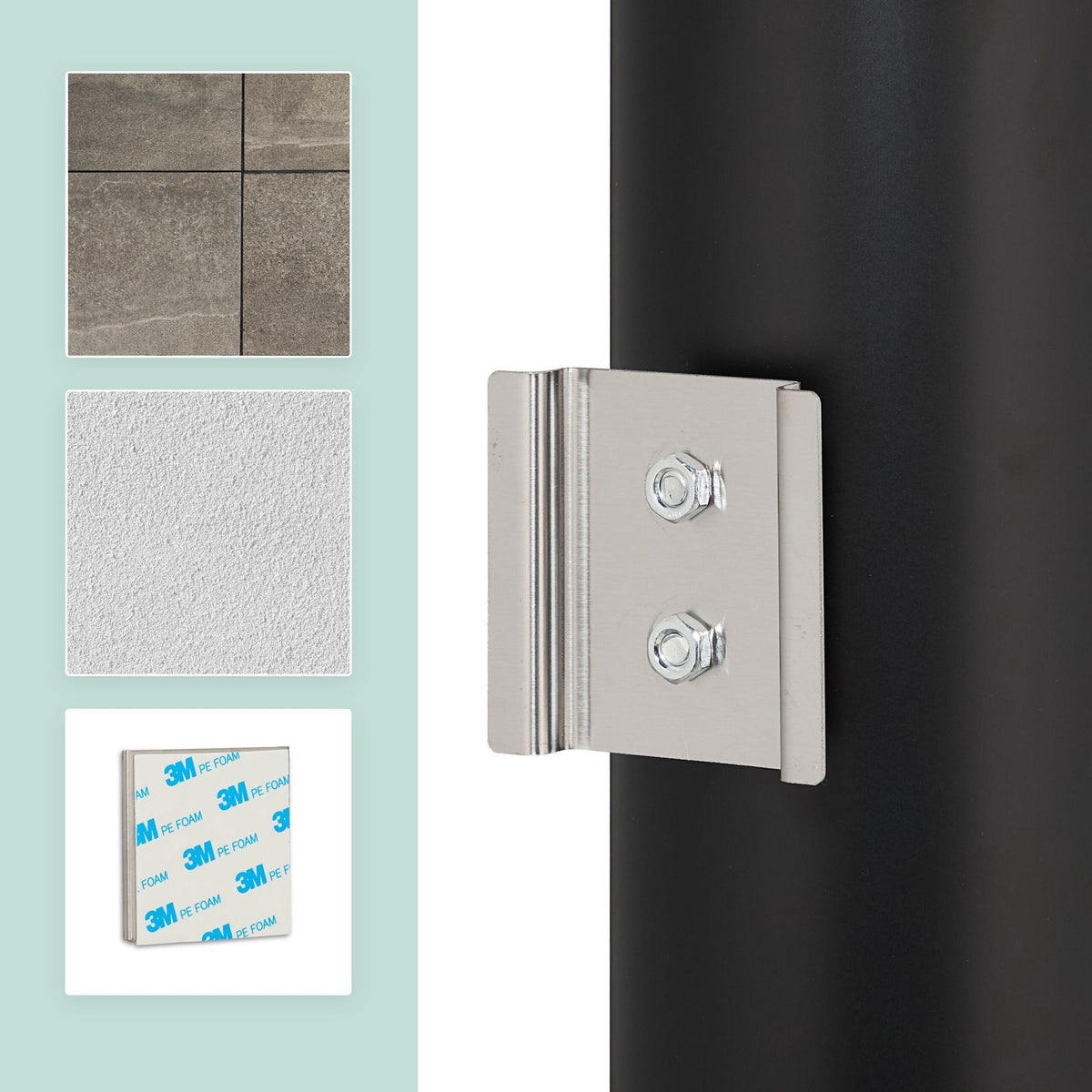 Stainless Steel Toilet Brush Set with Wall Mount