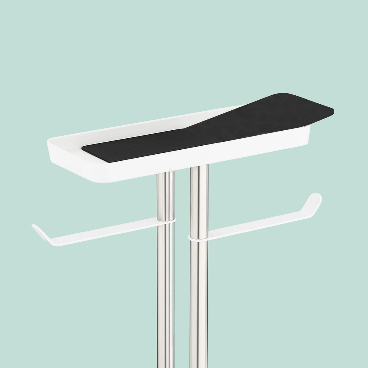 Stainless Steel Toilet Kit with Shelf and Spare Roll Holder