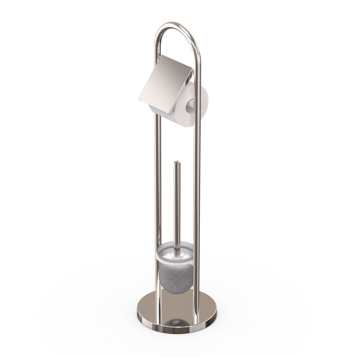 Stainless Steel Toilet Roll Holder and Brush Set