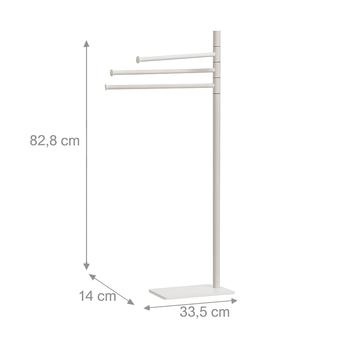 Stainless Steel Towel Rack, 3 Bars, Freestanding