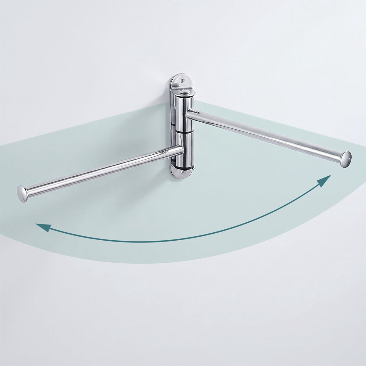 Stainless Steel Wall-Mounted Towel Rail, 2 Bars