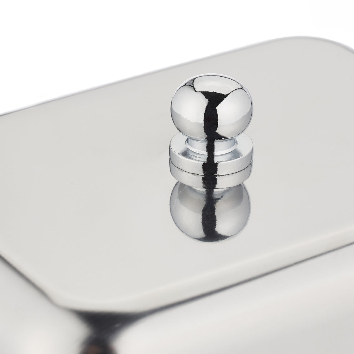Stainless steel butter dish with lid