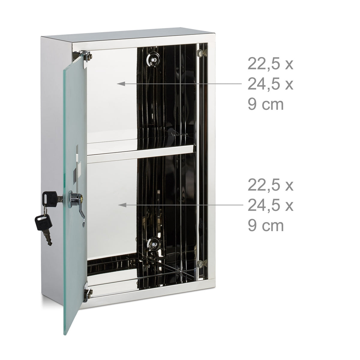 Stainless steel medicine cabinet