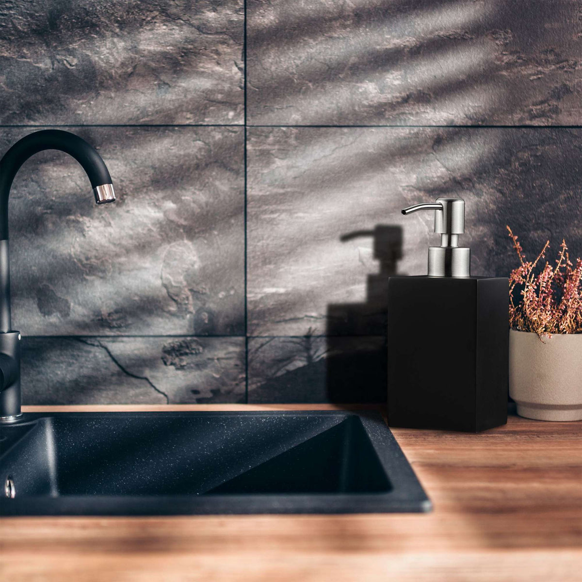 Stainless steel soap pump
