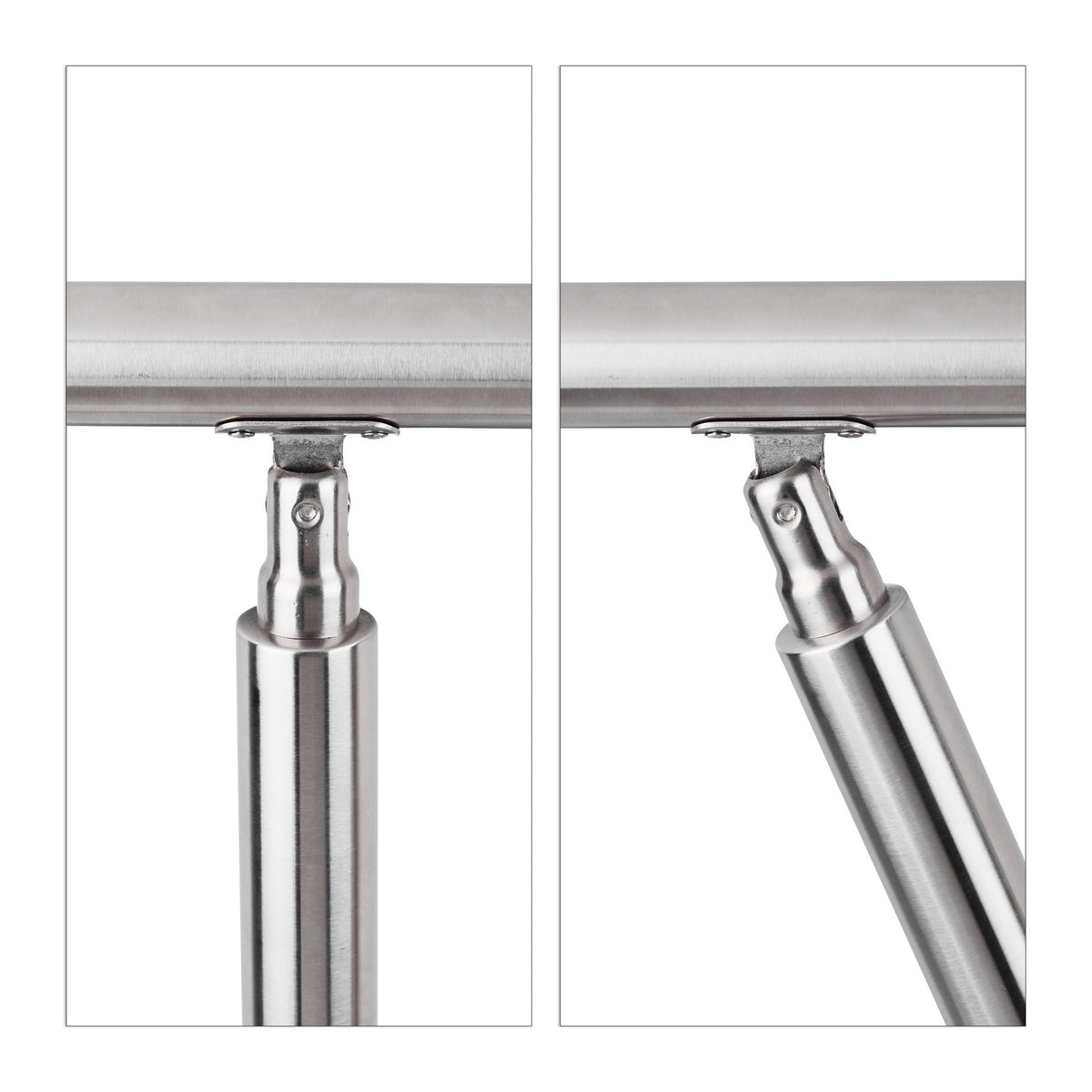 Stainless steel stair railings 1.5m / 2 posts / 3 crossbars