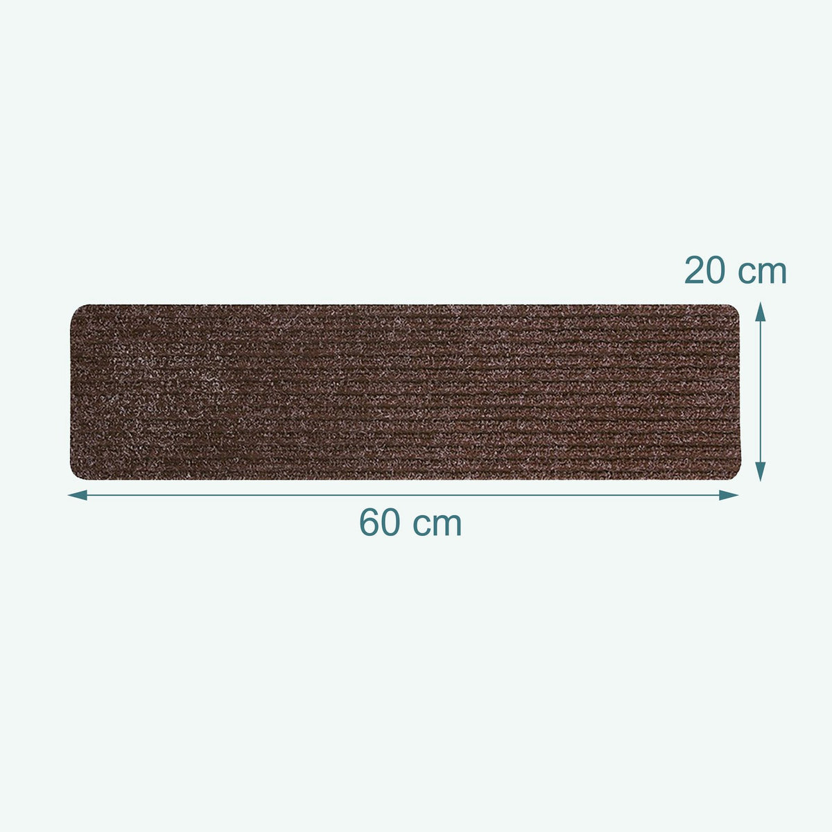 Stair Mats Set, 16pcs, 65x20 cm, Non-Slip, Easy-Care