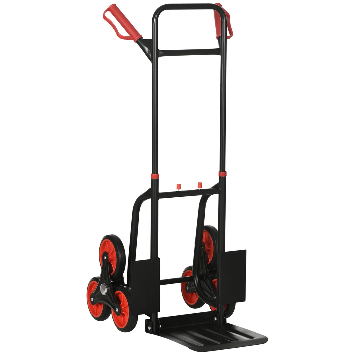 Stair climber 150 kg sack truck transport truck handle height adjustable foldable steel 45 x 60 x 109 cm