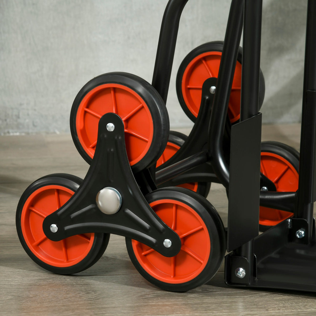 Stair climber 150 kg sack truck transport truck handle height adjustable foldable steel 45 x 60 x 109 cm
