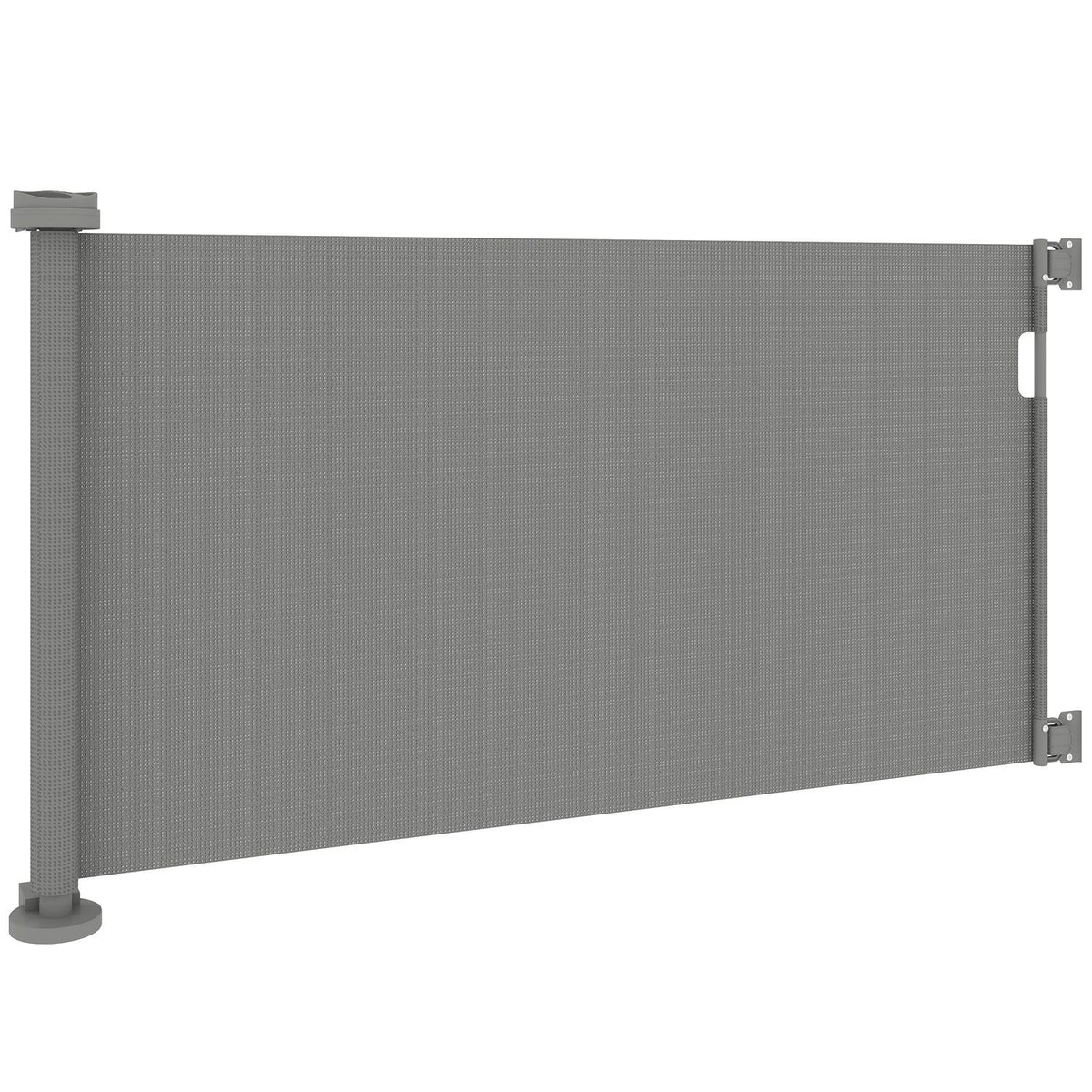 Stair gate extendable 0-136cm 87 cm high door gate for pets 142 x 10 x 87 cm grey