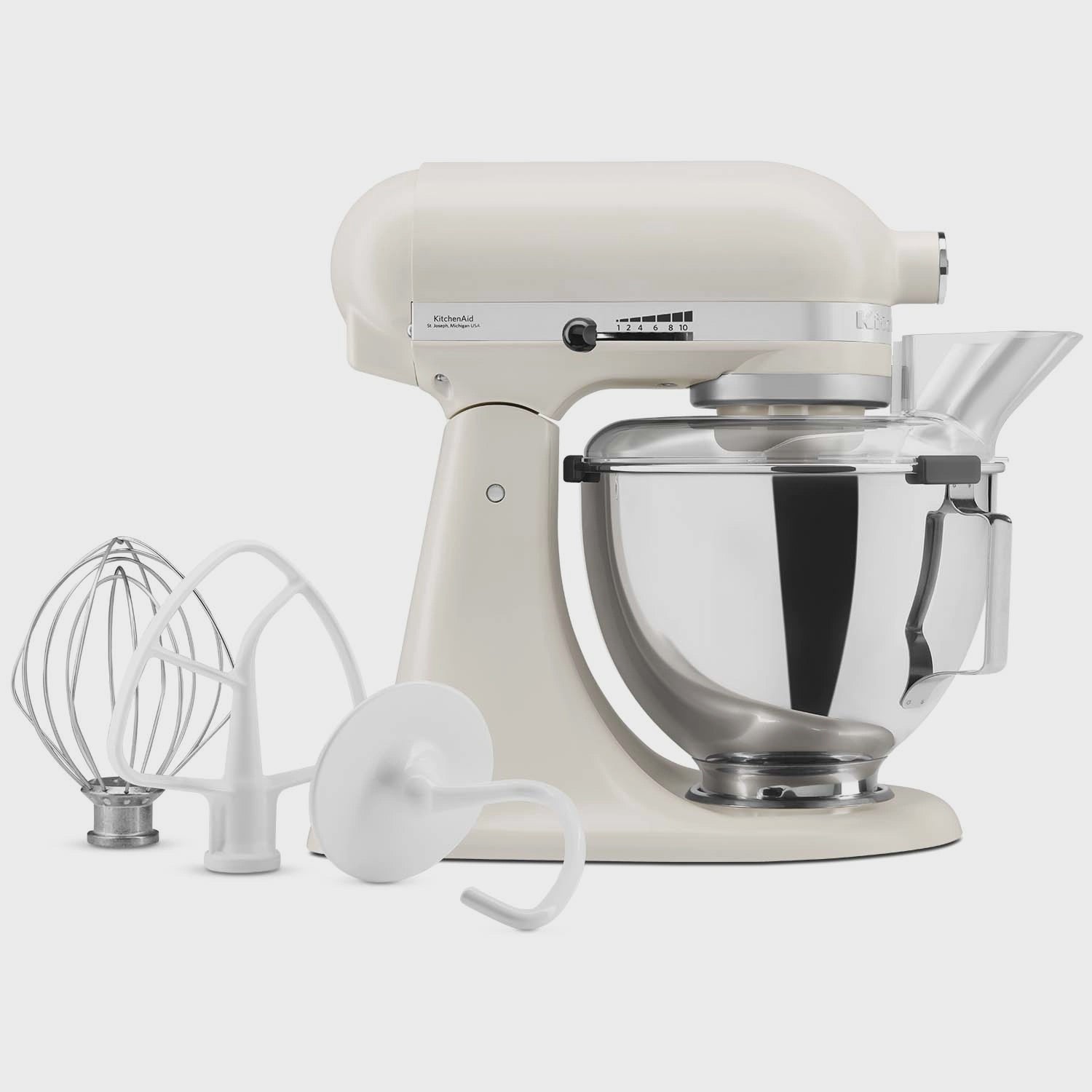 Stand Mixer 4.3L Porcelain White, Stainless Steel Bowl