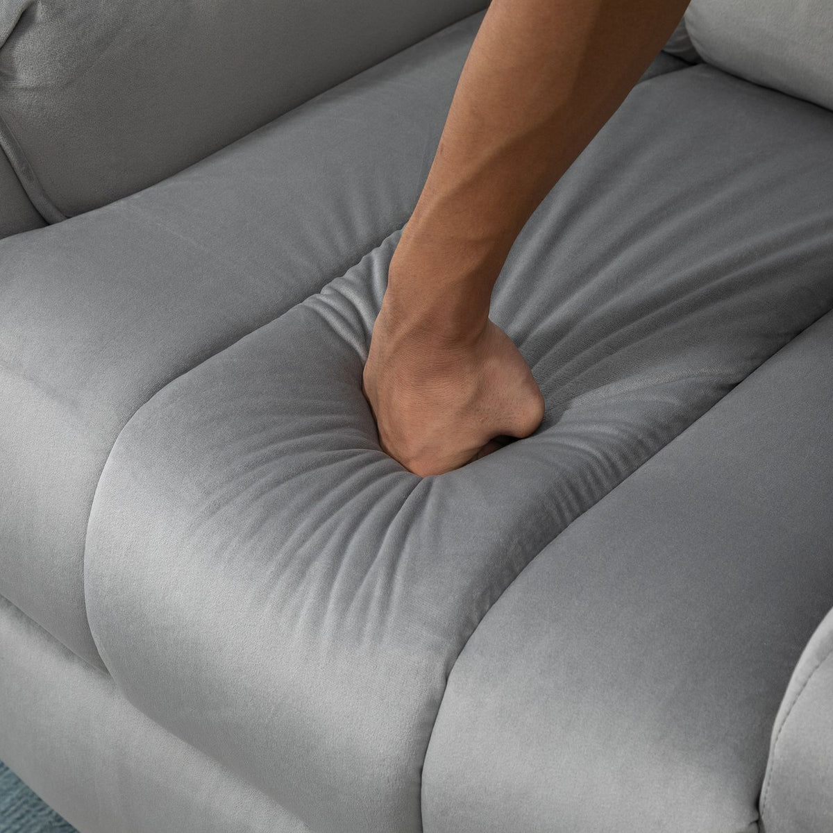 Stand-Up Aid, Relaxation Chair, Electric Massage Chair, Tv Chair With Reclining Function, Velvet-Like Polyester, Metal Foam 