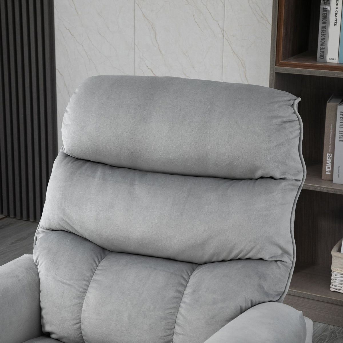 Stand-Up Aid, Relaxation Chair, Electric Massage Chair, Tv Chair With Reclining Function, Velvet-Like Polyester, Metal Foam 