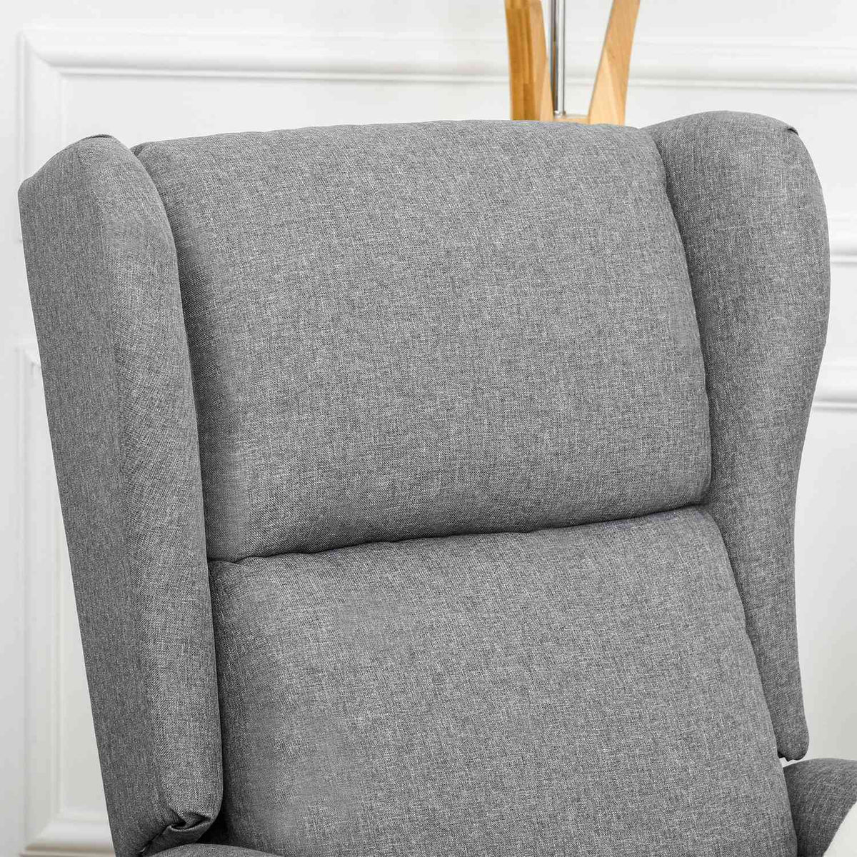 Stand-Up Chair Tv Chair With Electric Stand-Up Aid, Reclining Function, Linen, Gray, 72.5 X 94 X 109 Cm