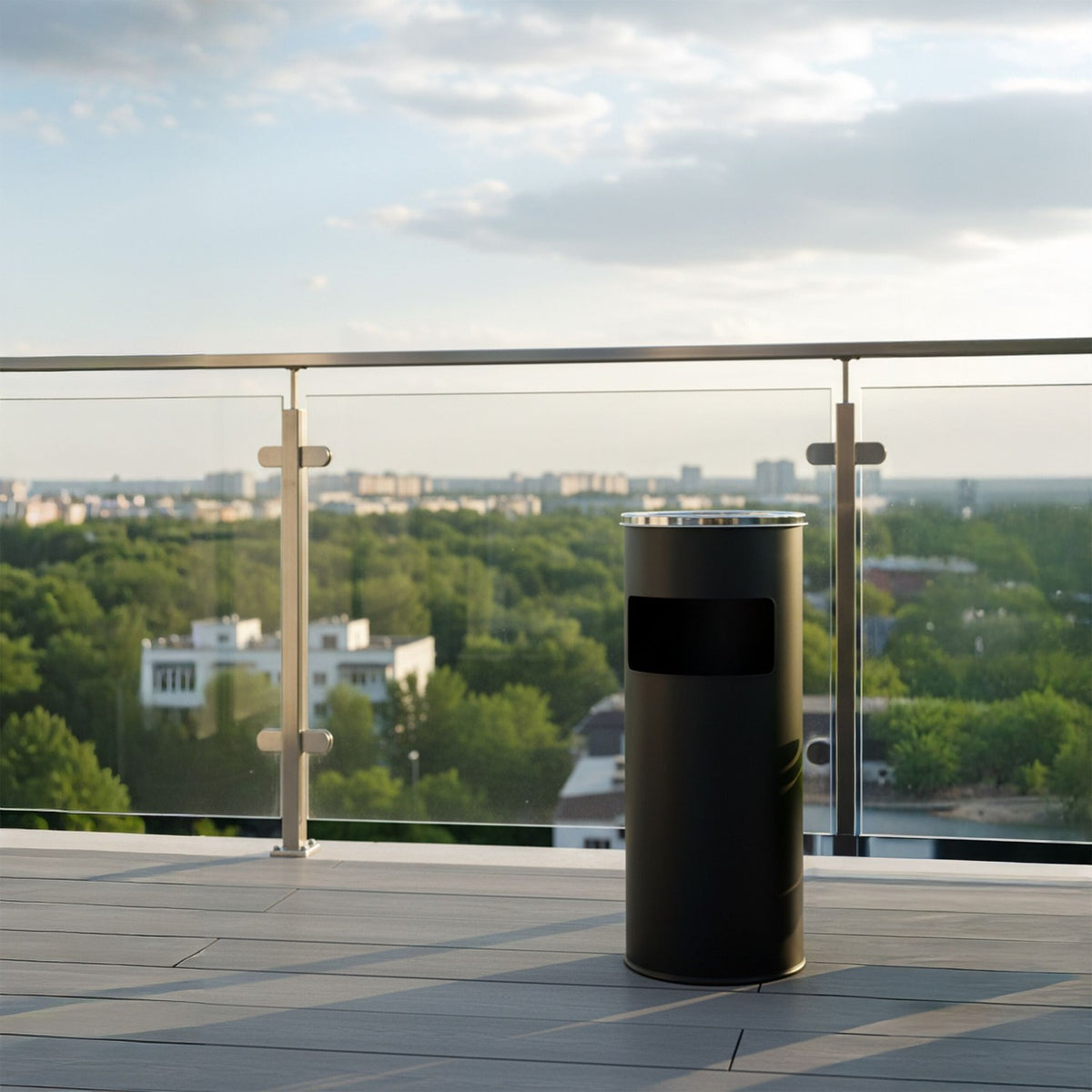 Standing Ashtray with 17L Bin – Removable Insert