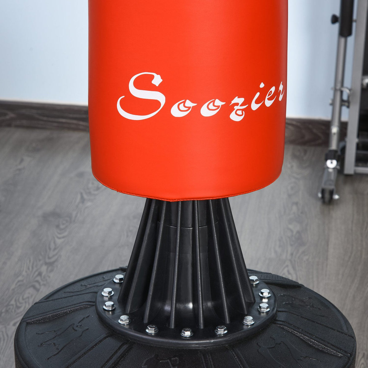 Standing Punching Bag Boxing Training Device With Accessories Boxing Assistant Training Punching Bag Black Red 88 X 48 X 155-205 Cm