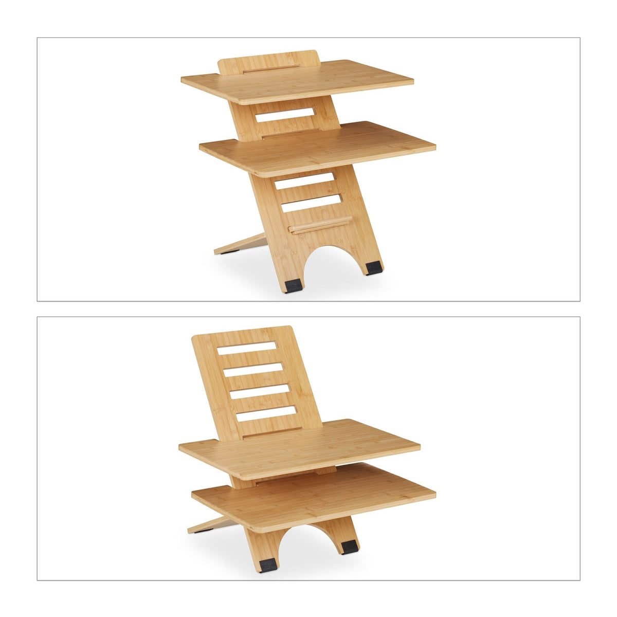 Standing bamboo desk top
