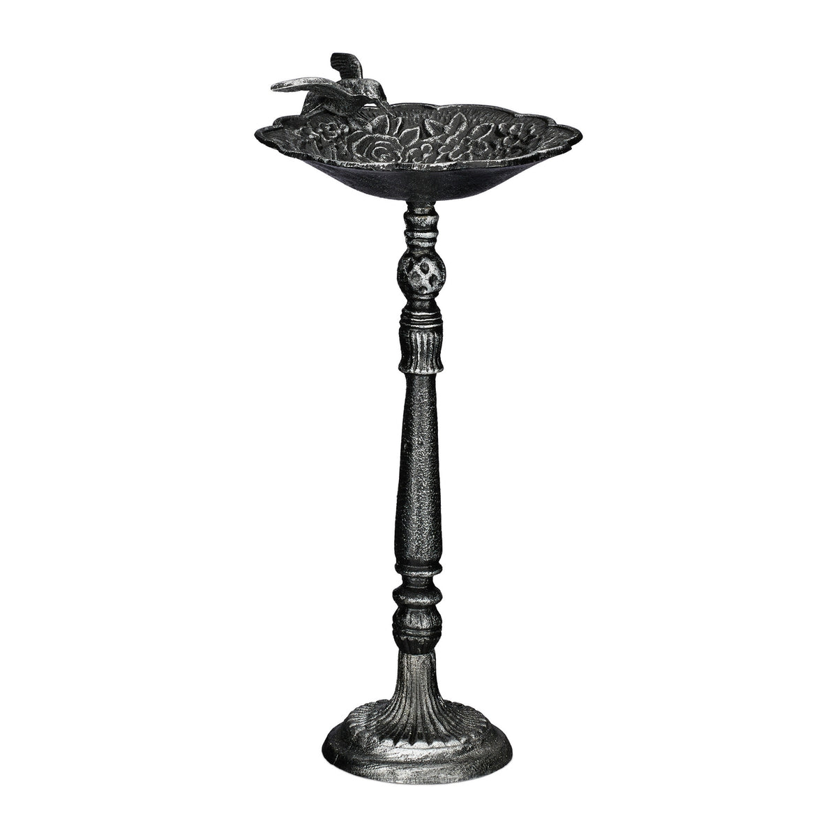 Standing bird bath in cast iron