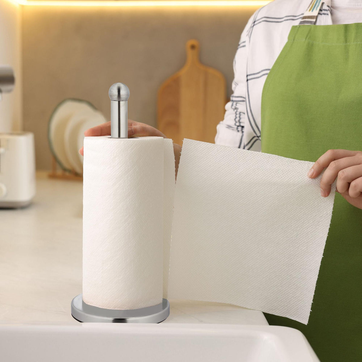 Standing holder for household paper