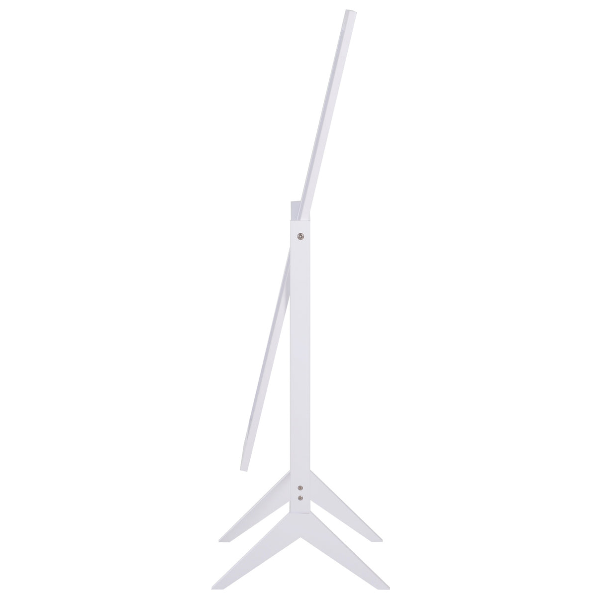 Standing mirror Elegant full-length mirror with raised feet, easy-care MDF, white, 47x46x148cm for bedrooms and hallways