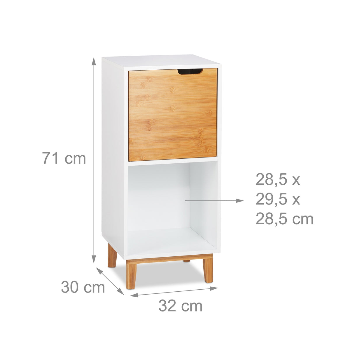 Standing shelf white