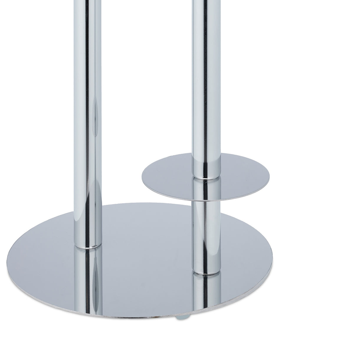 Standing toilet paper holder in silver