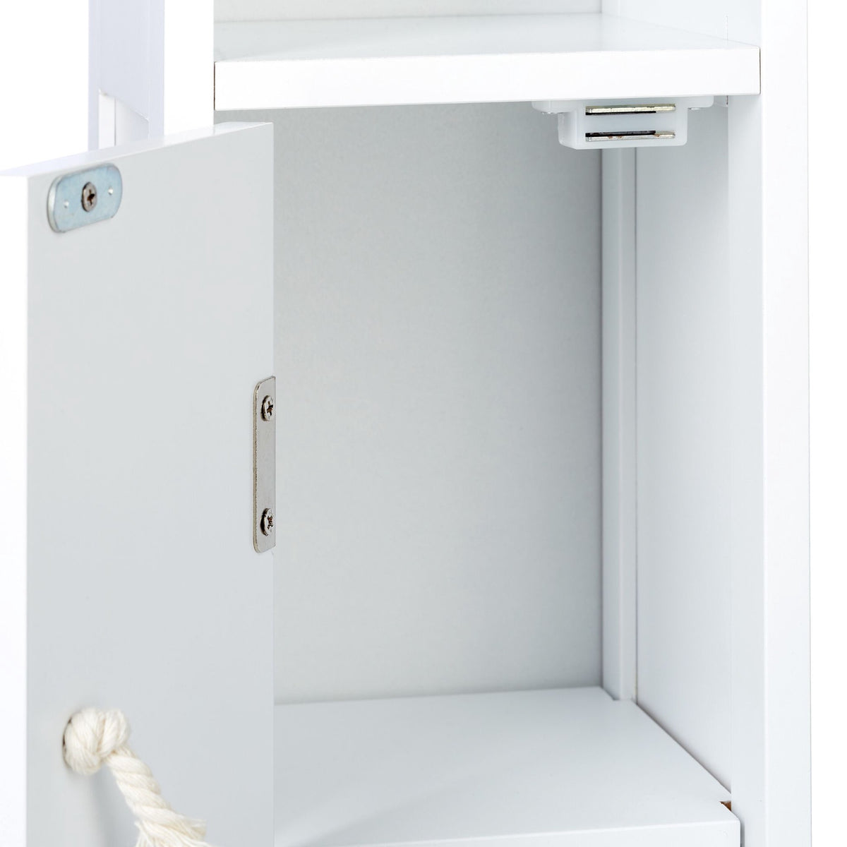 Standing toilet paper holder in white